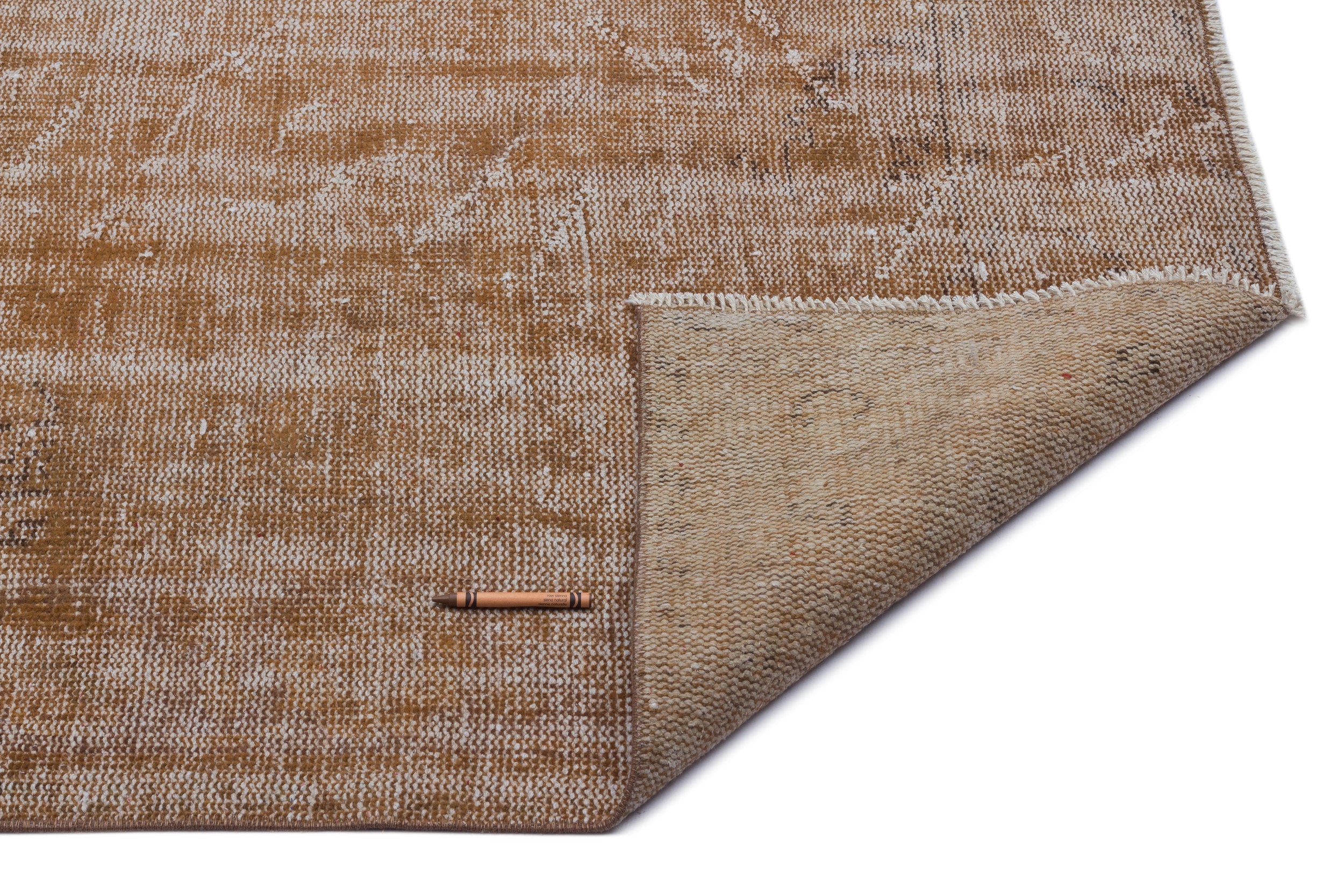 Atina Brown Vintage Wool Handmade Area Rug 6'0" x 9'7"
