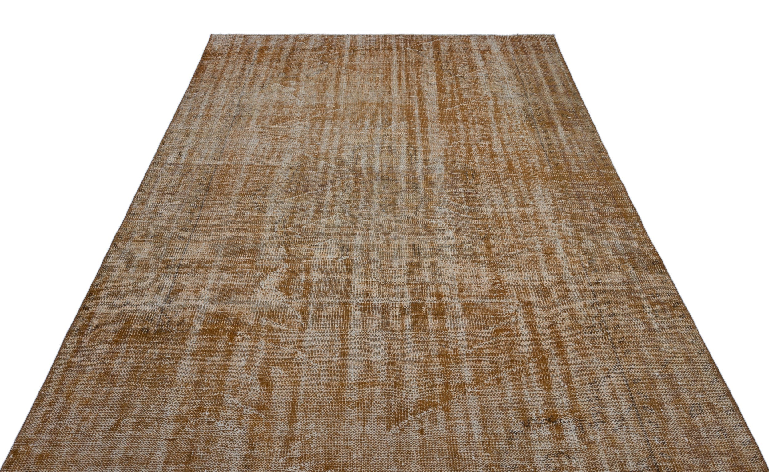 Atina Brown Vintage Wool Handmade Area Rug 6'0" x 9'7"