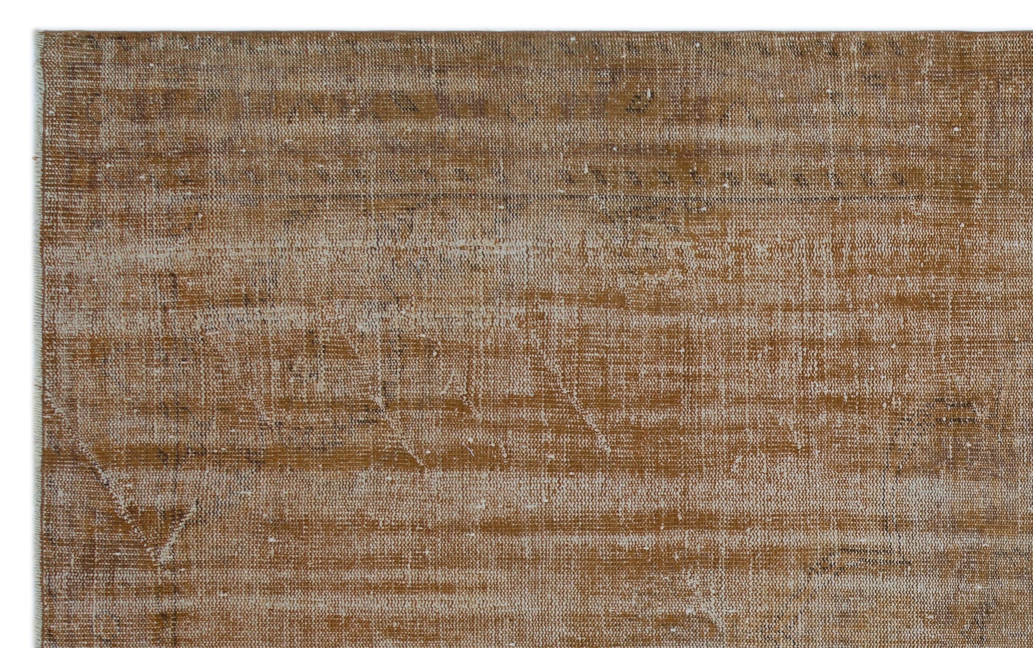 Atina Brown Vintage Wool Handmade Area Rug 6'0" x 9'7"