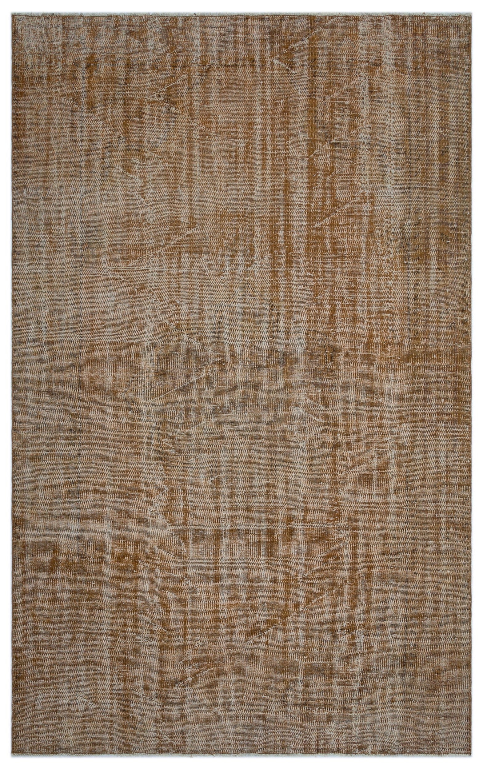 Atina Brown Vintage Wool Handmade Area Rug 6'0" x 9'7"