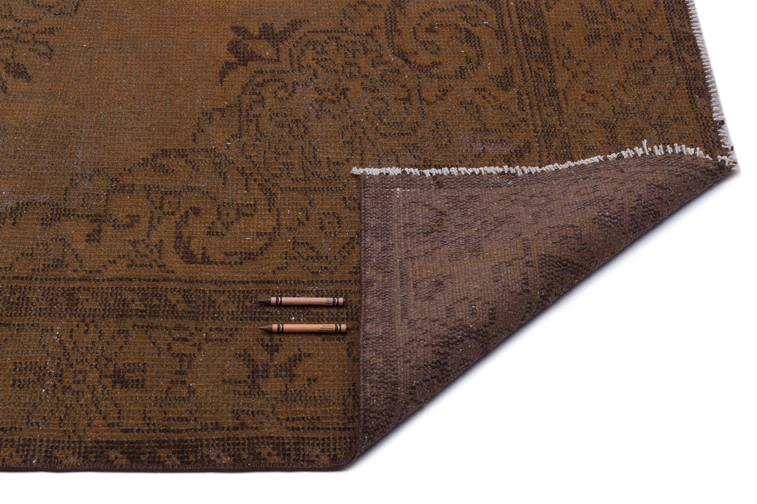 Atina Brown Vintage Wool Handmade Area Rug 6'3" x 10'2"