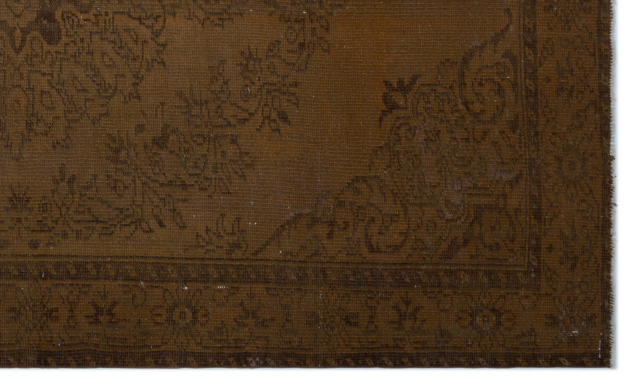 Atina Brown Vintage Wool Handmade Area Rug 6'3" x 10'2"