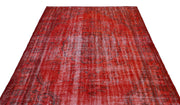 Atina Orange Vintage Wool Handmade Area Rug 7'1" x 8'1"