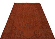 Atina Orange Vintage Wool Handmade Area Rug 4'10" x 8'4"