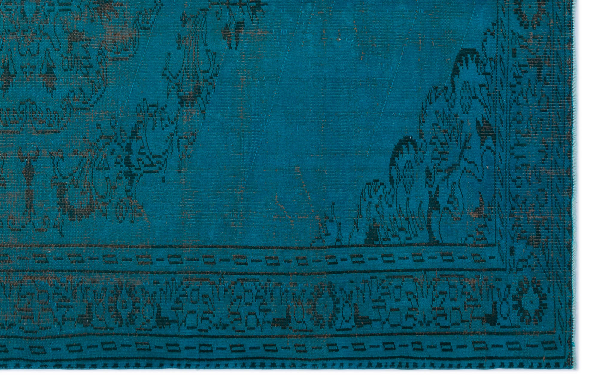 Atina Turquoise Vintage Wool Handmade Area Rug 5'9" x 10'0"