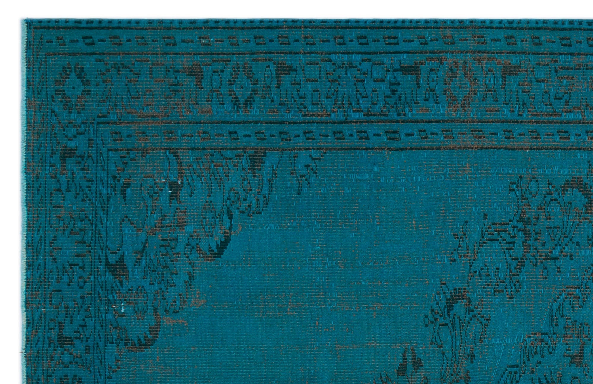 Atina Turquoise Vintage Wool Handmade Area Rug 5'9" x 10'0"