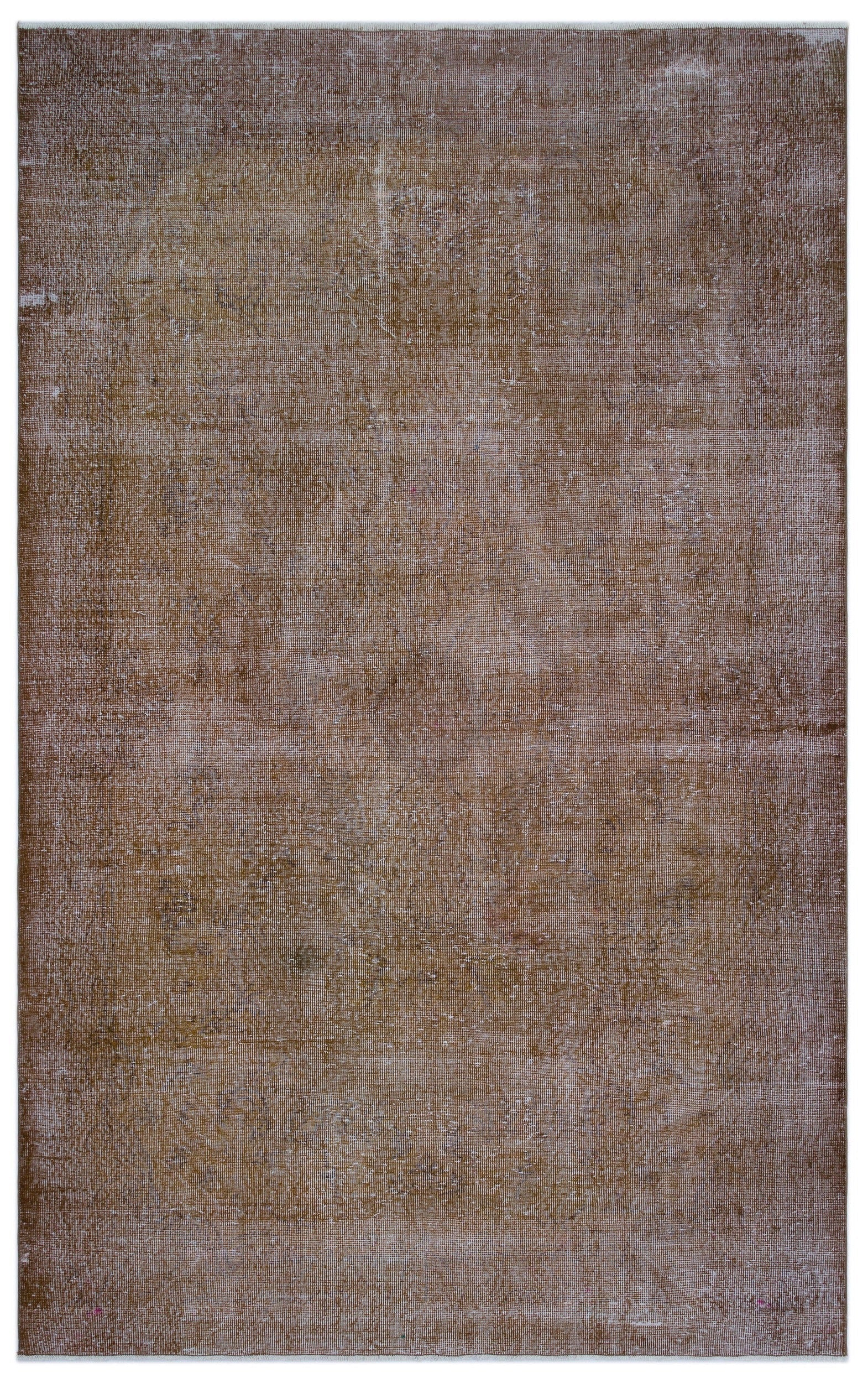 Atina Brown Vintage Wool Handmade Area Rug 6'6" x 10'3"