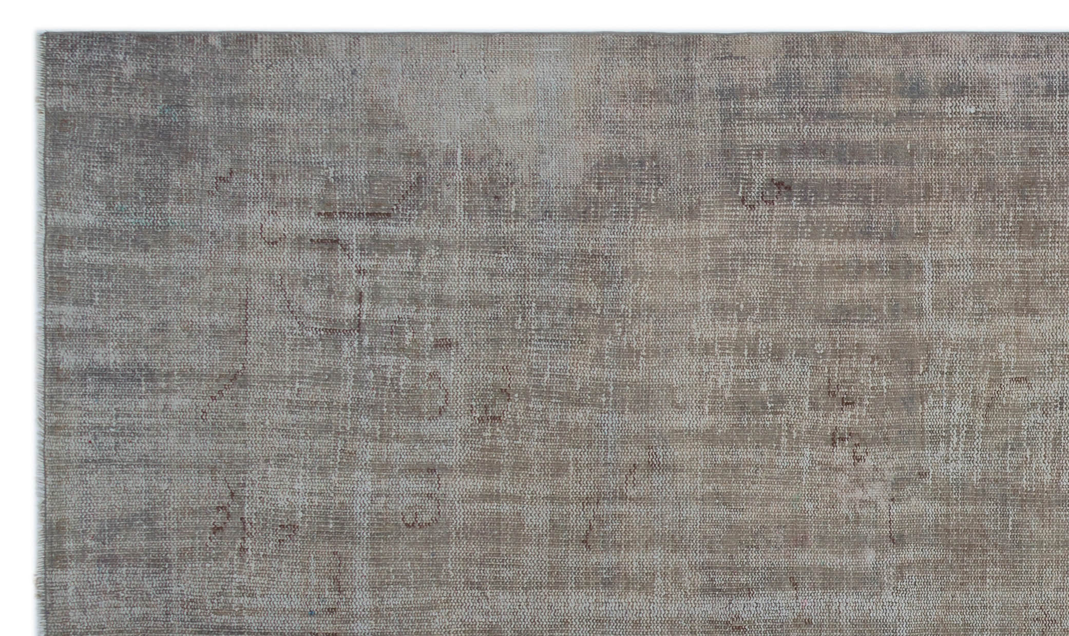 Atina Grey Vintage Wool Handmade Area Rug 5'10" x 9'4"
