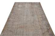 Atina Brown Vintage Wool Handmade Area Rug 5'7" x 9'0"
