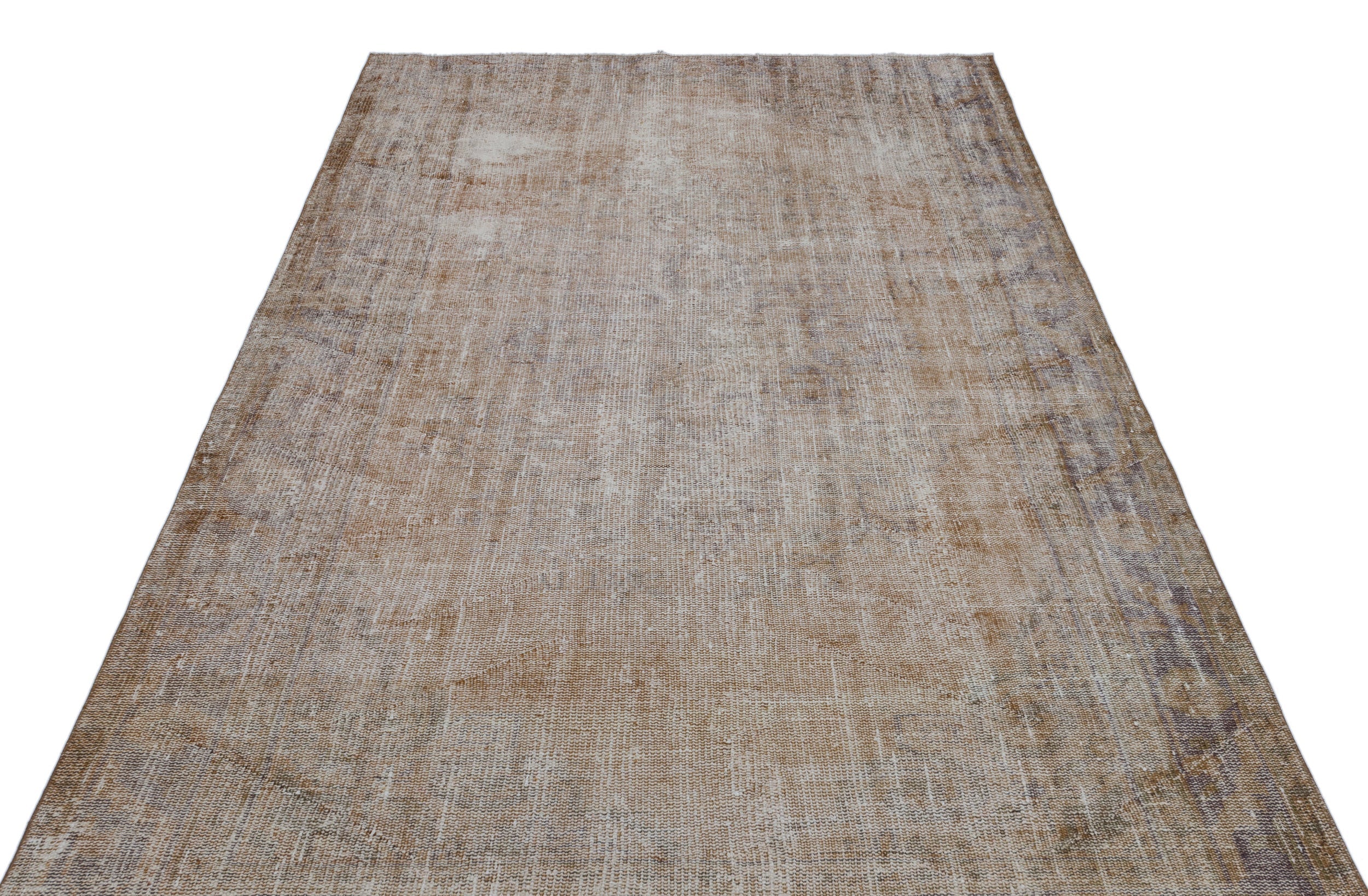 Atina Brown Vintage Wool Handmade Area Rug 5'7" x 9'0"