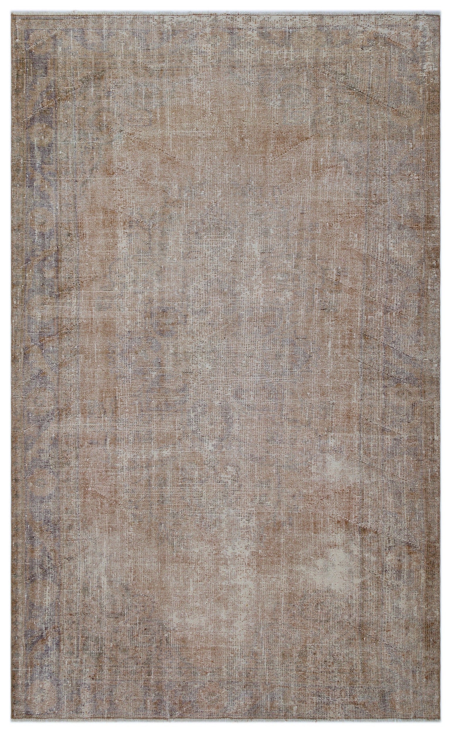 Atina Brown Vintage Wool Handmade Area Rug 5'7" x 9'0"