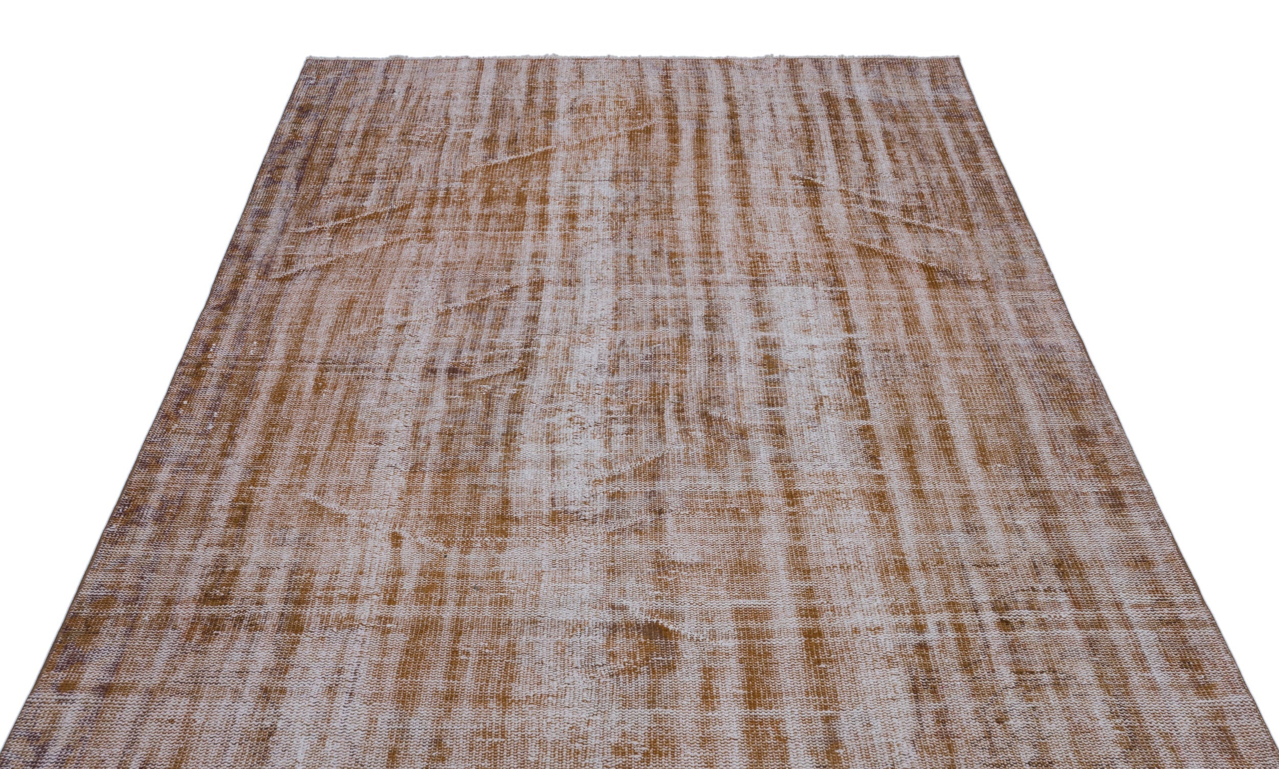 Atina Brown Vintage Wool Handmade Area Rug 5'5" x 8'6"