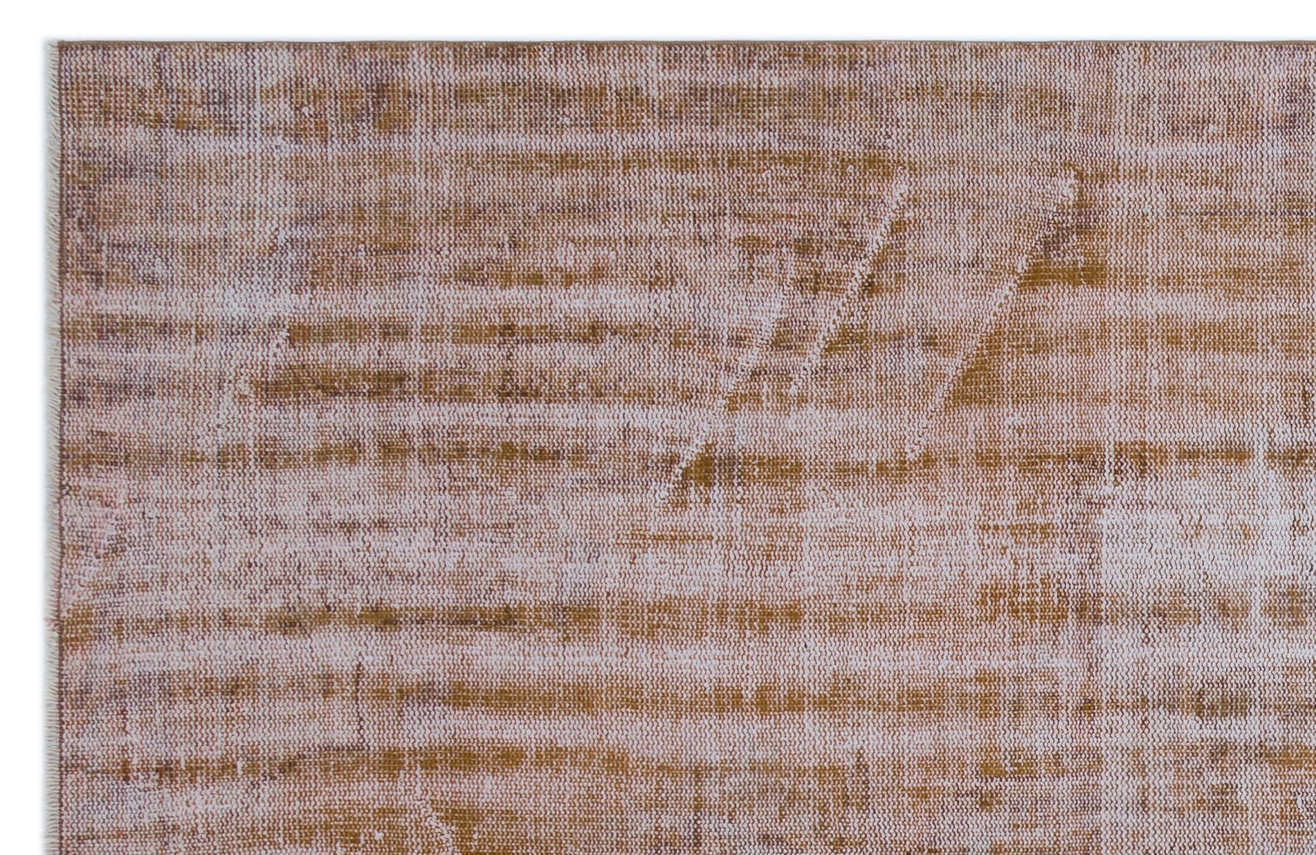 Atina Brown Vintage Wool Handmade Area Rug 5'5" x 8'6"