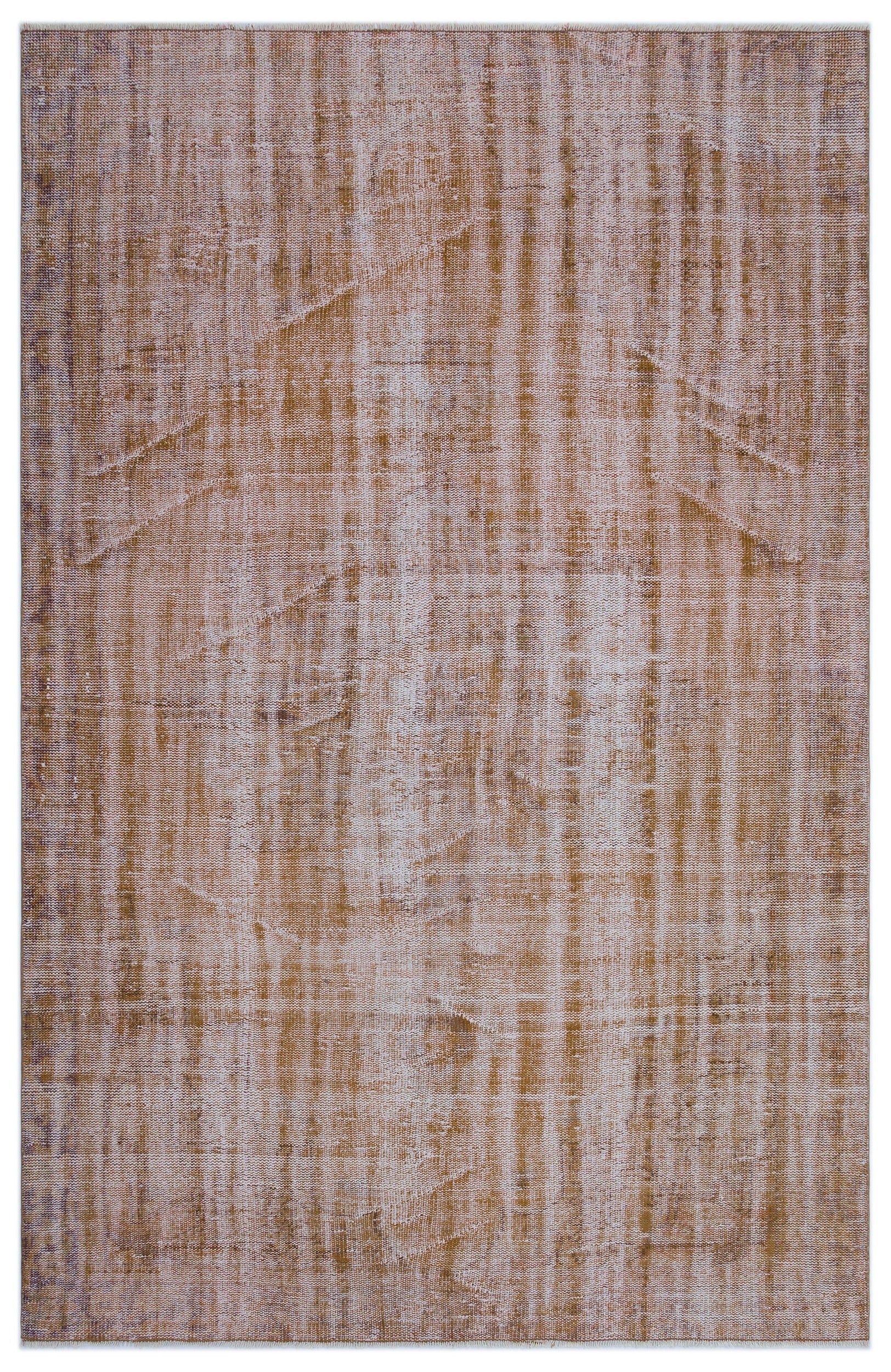 Atina Brown Vintage Wool Handmade Area Rug 5'5" x 8'6"