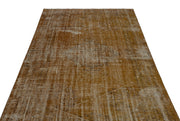 Atina Brown Vintage Wool Handmade Area Rug 4'10" x 8'2"
