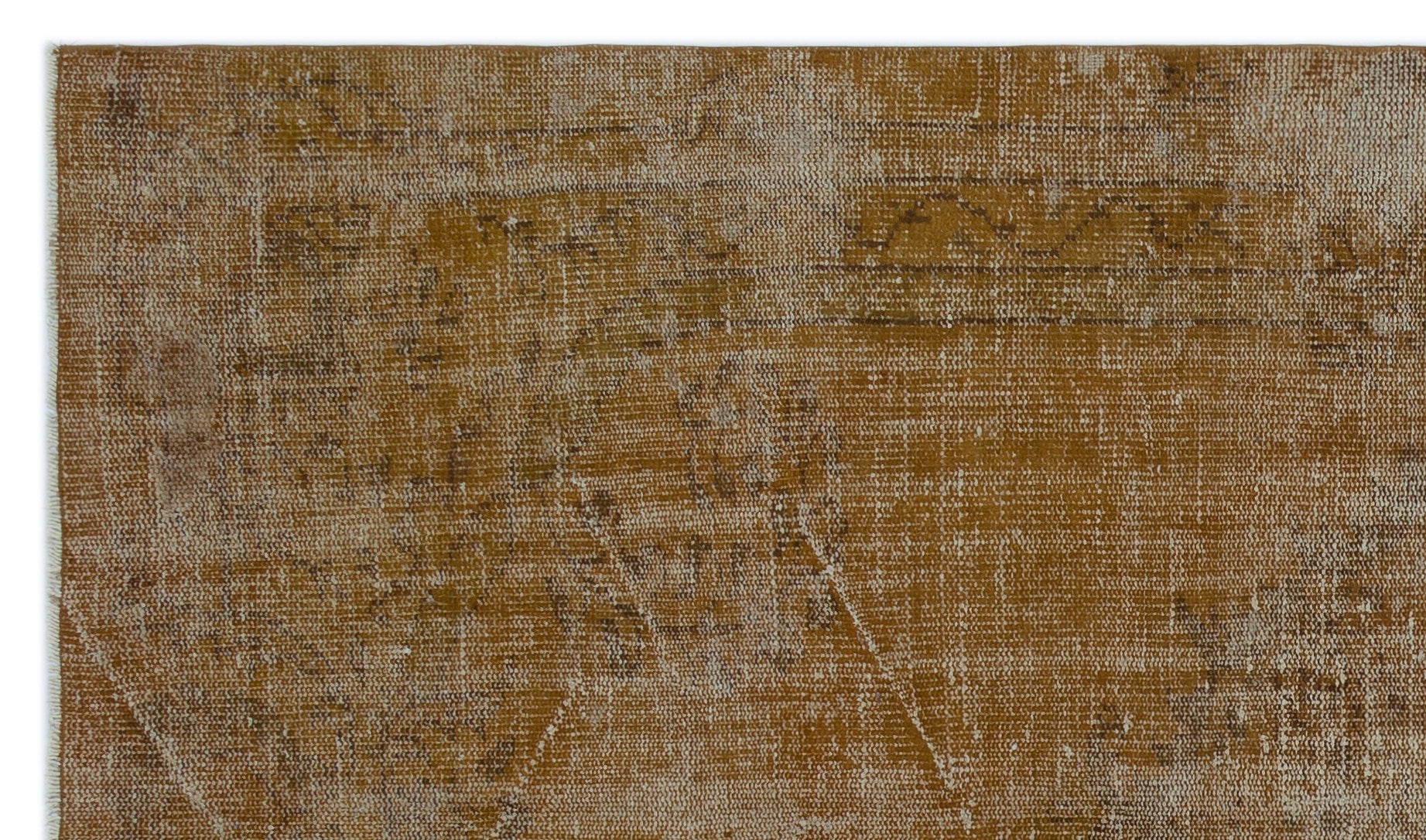 Atina Brown Vintage Wool Handmade Area Rug 4'10" x 8'2"