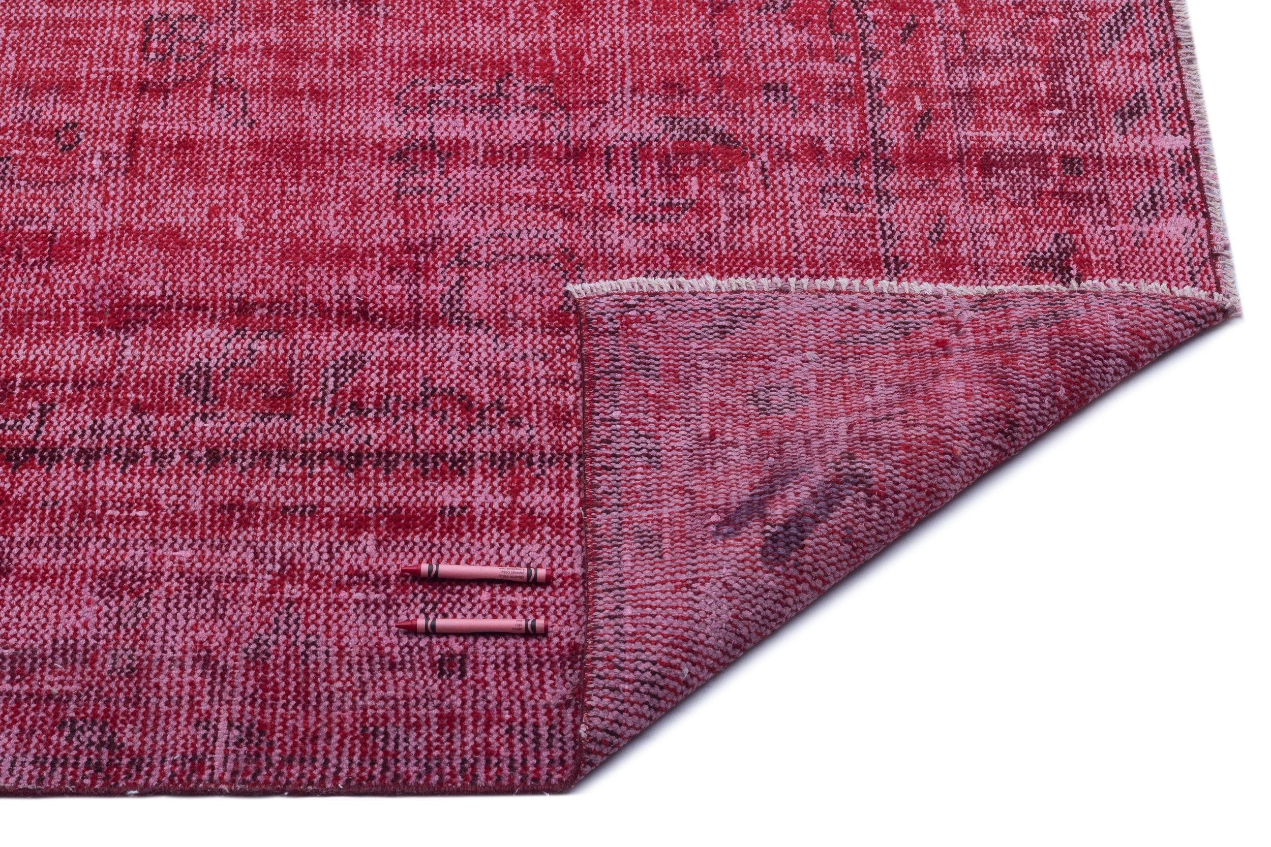 Atina Red Vintage Wool Handmade Area Rug 6'6" x 9'0"