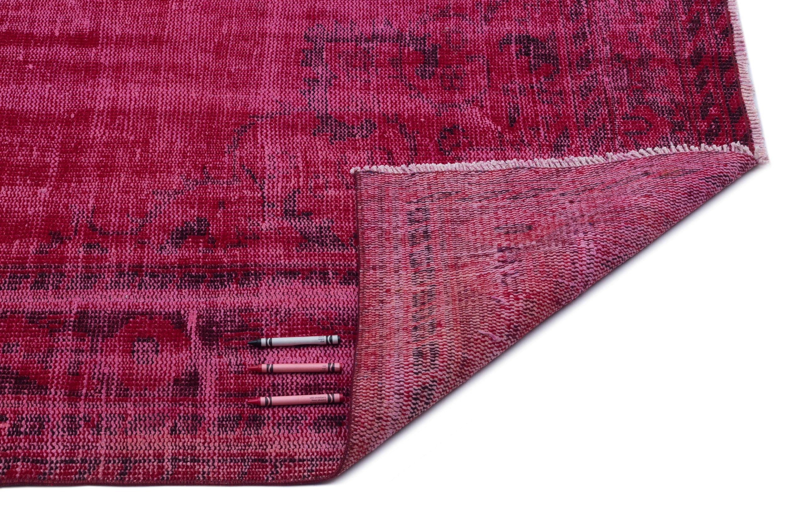 Atina Red Vintage Wool Handmade Area Rug 5'5" x 10'0"