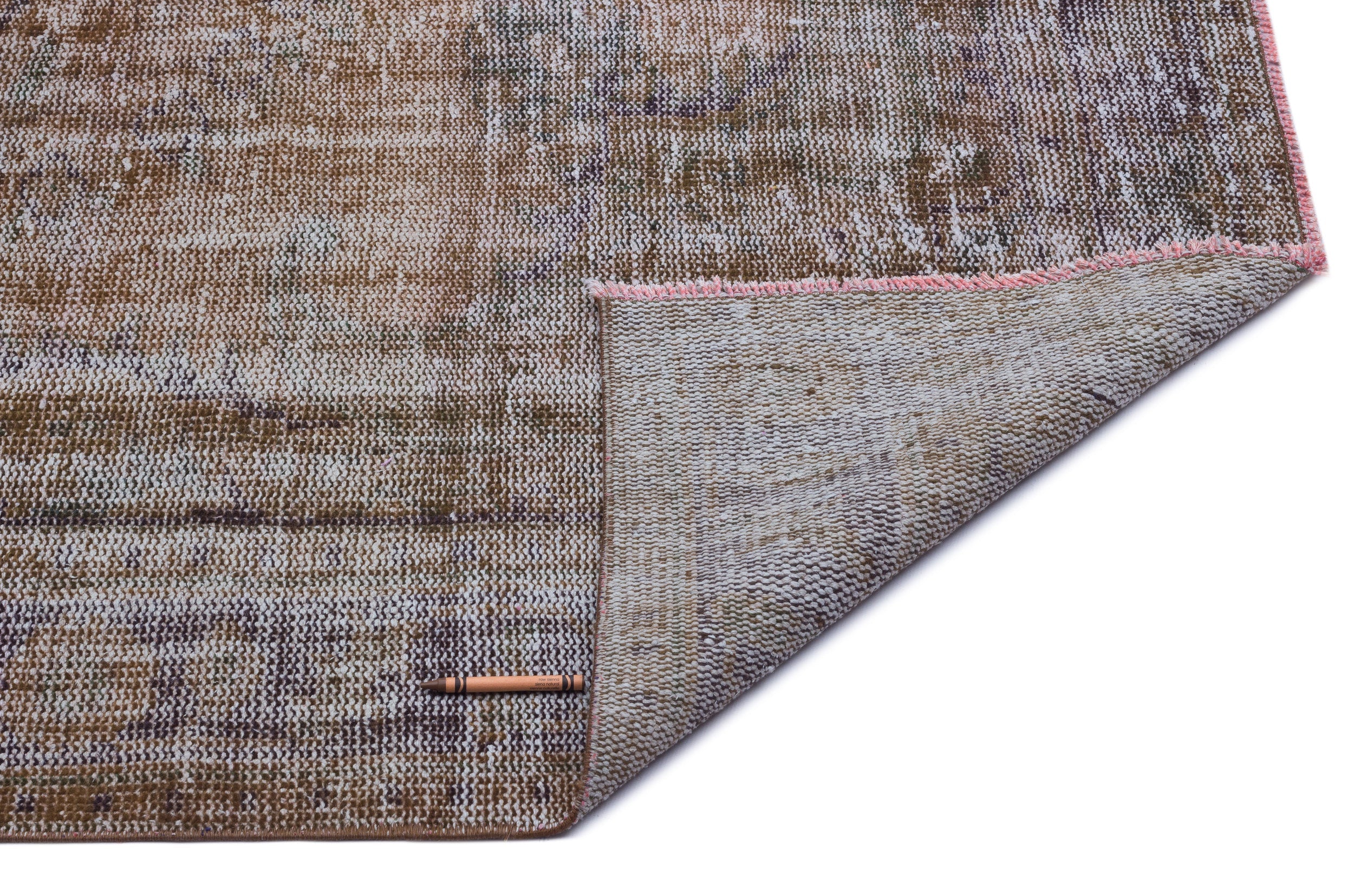 Atina Brown Vintage Wool Handmade Area Rug 6'1" x 9'8"