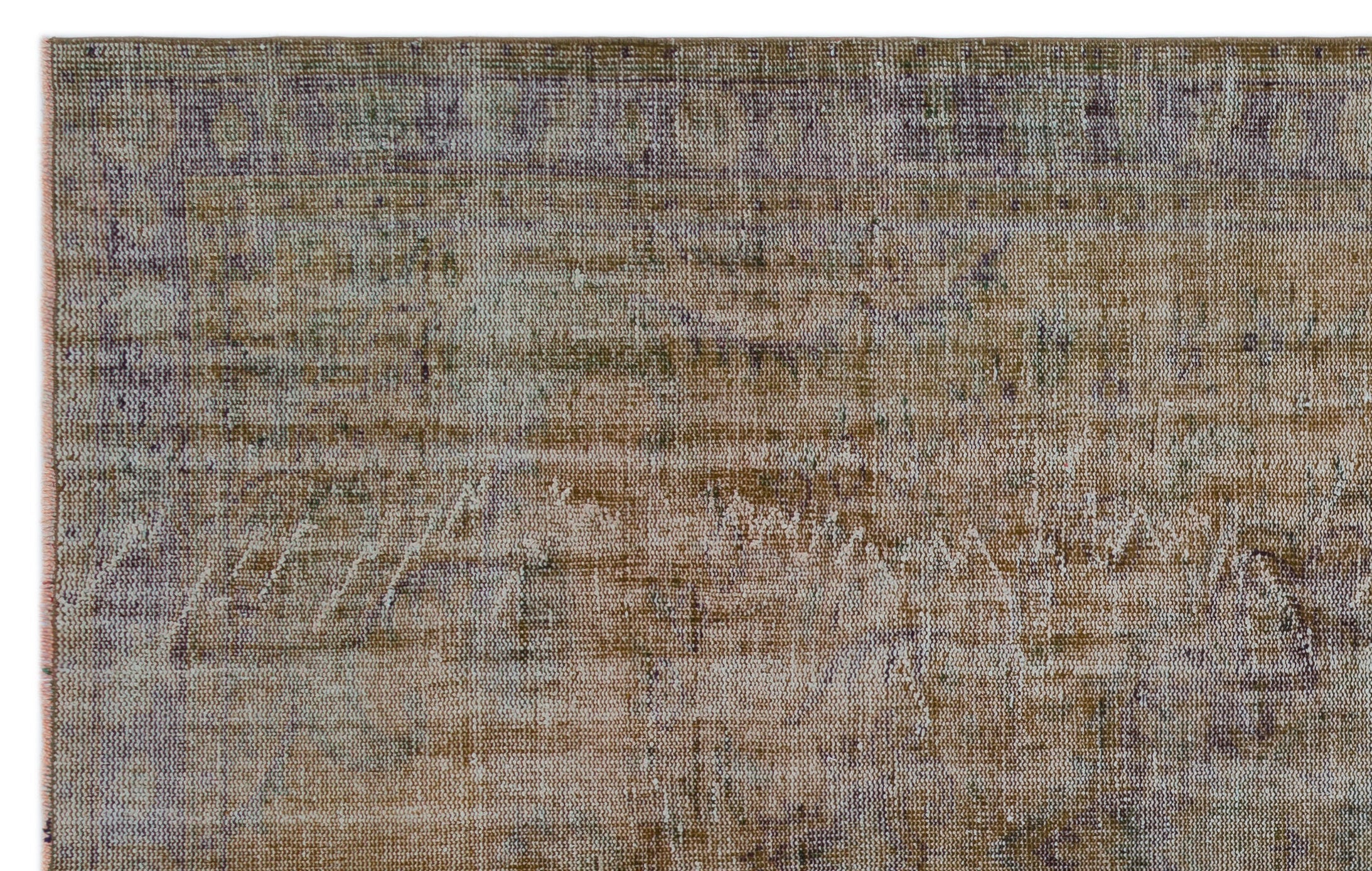 Atina Brown Vintage Wool Handmade Area Rug 6'1" x 9'8"