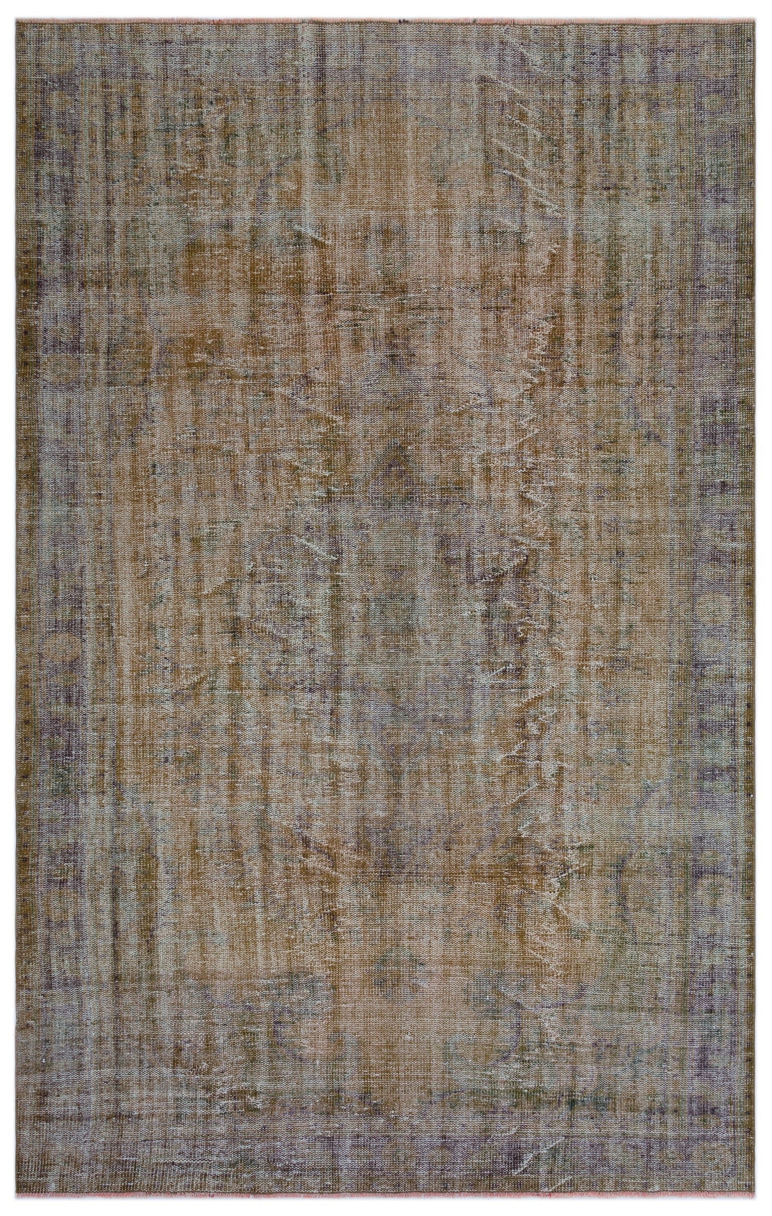 Atina Brown Vintage Wool Handmade Area Rug 6'1" x 9'8"