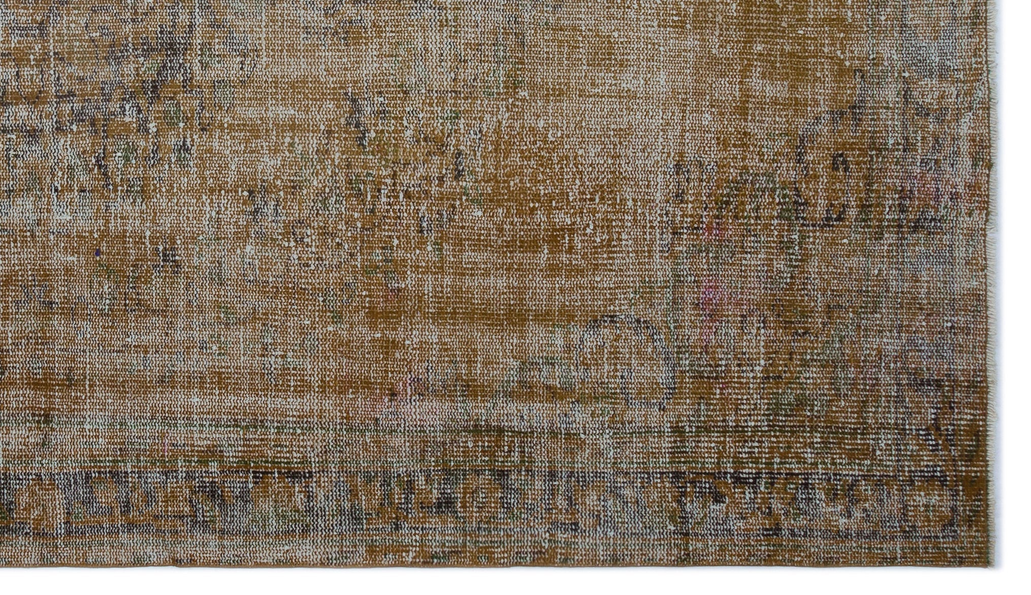 Atina Brown Vintage Wool Handmade Area Rug 5'3" x 9'1"