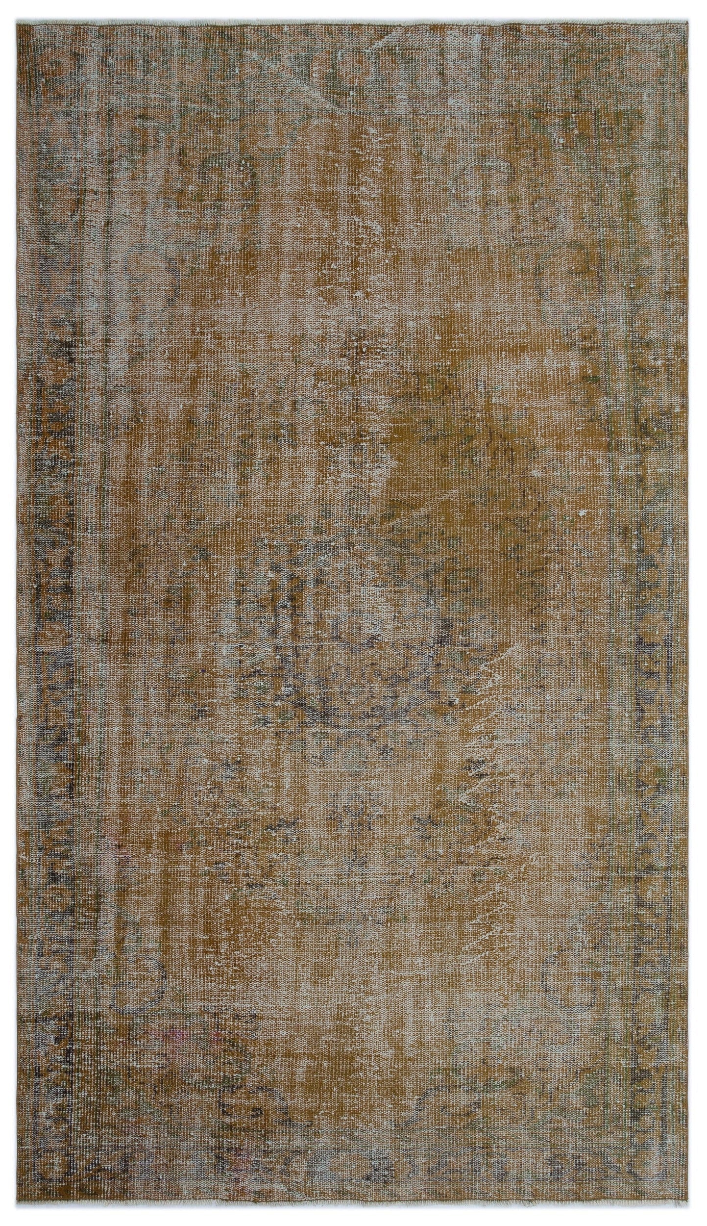 Atina Brown Vintage Wool Handmade Area Rug 5'3" x 9'1"