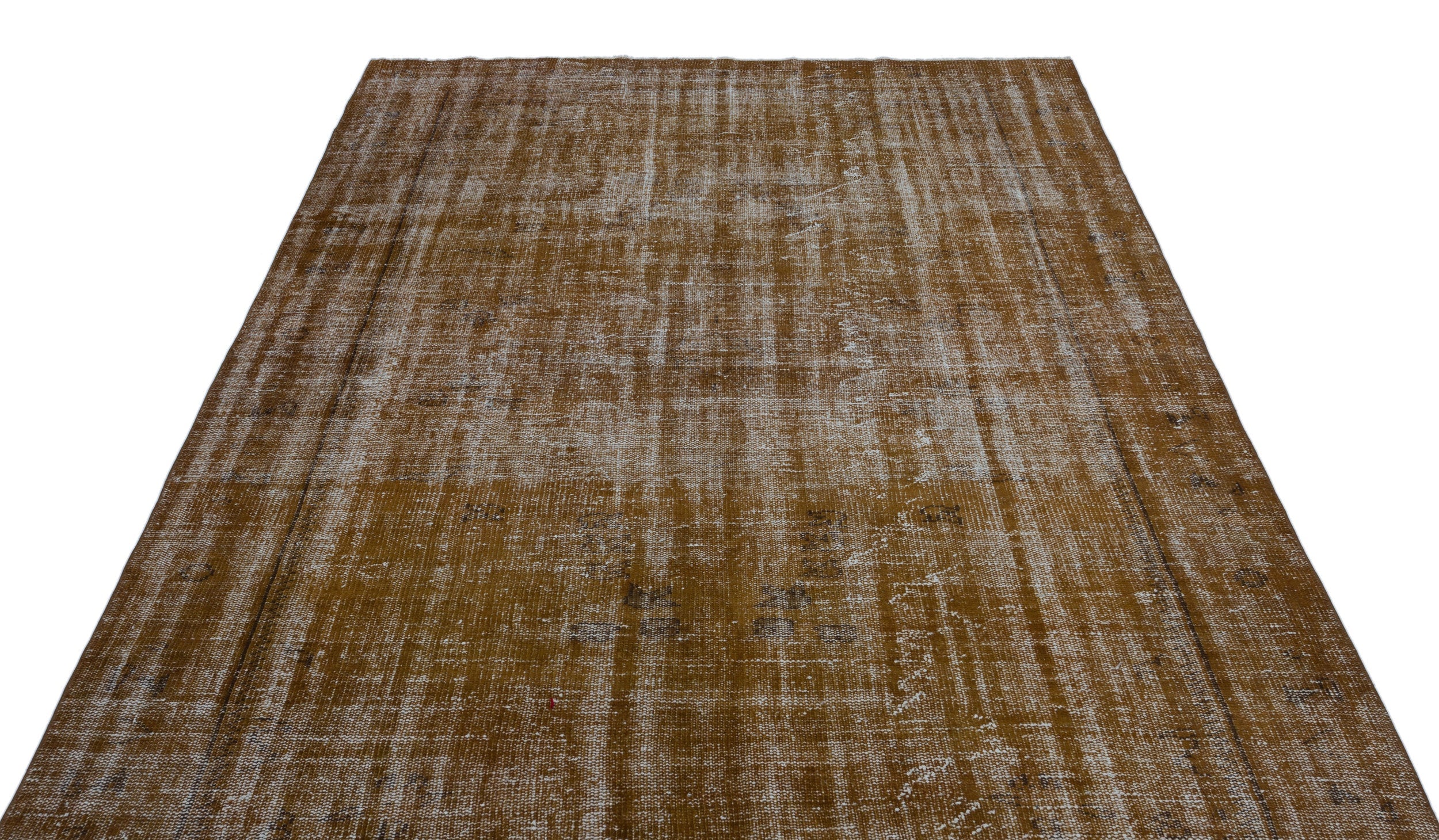 Atina Brown Vintage Wool Handmade Area Rug 6'0" x 8'9"