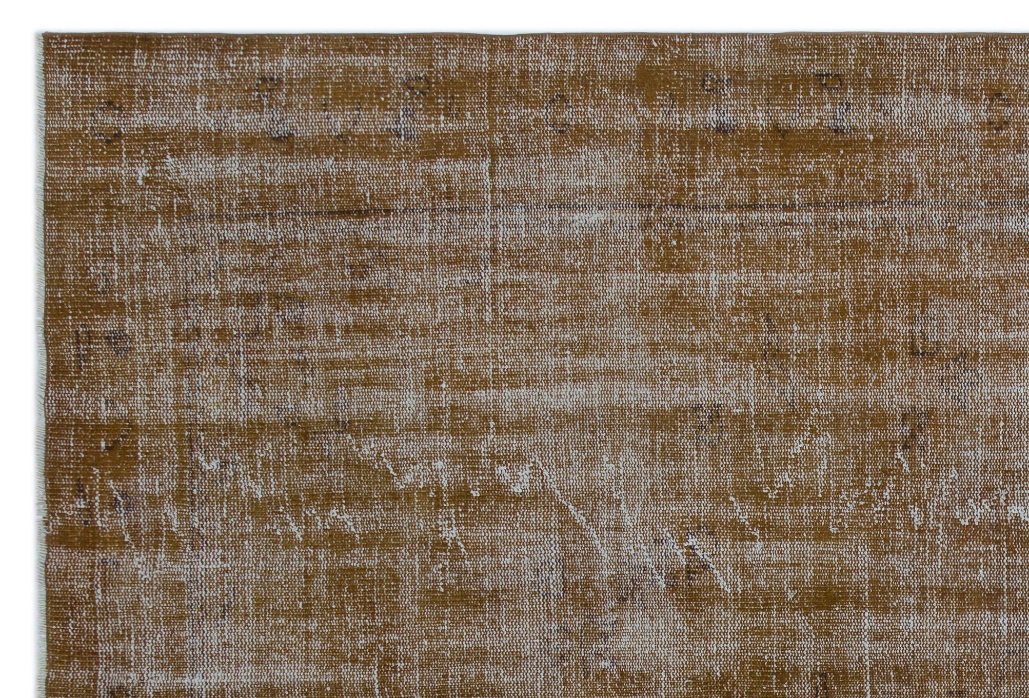 Atina Brown Vintage Wool Handmade Area Rug 6'0" x 8'9"