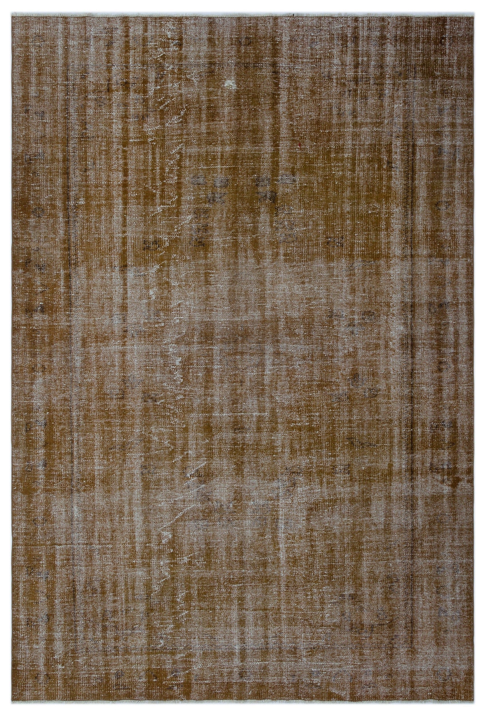 Atina Brown Vintage Wool Handmade Area Rug 6'0" x 8'9"