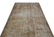 Atina Brown Vintage Wool Handmade Area Rug 6'0" x 9'2"