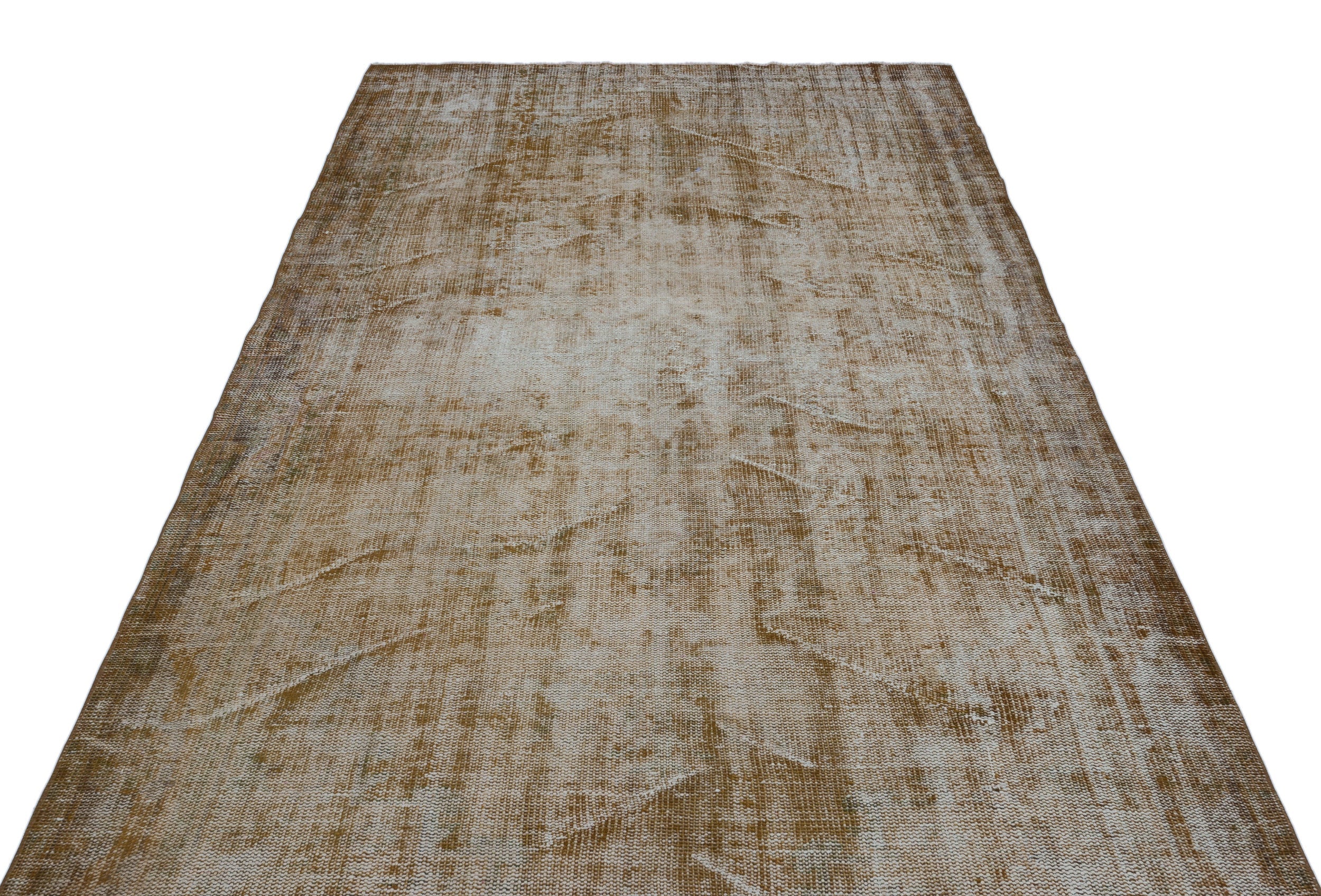 Atina Brown Vintage Wool Handmade Area Rug 6'0" x 9'2"