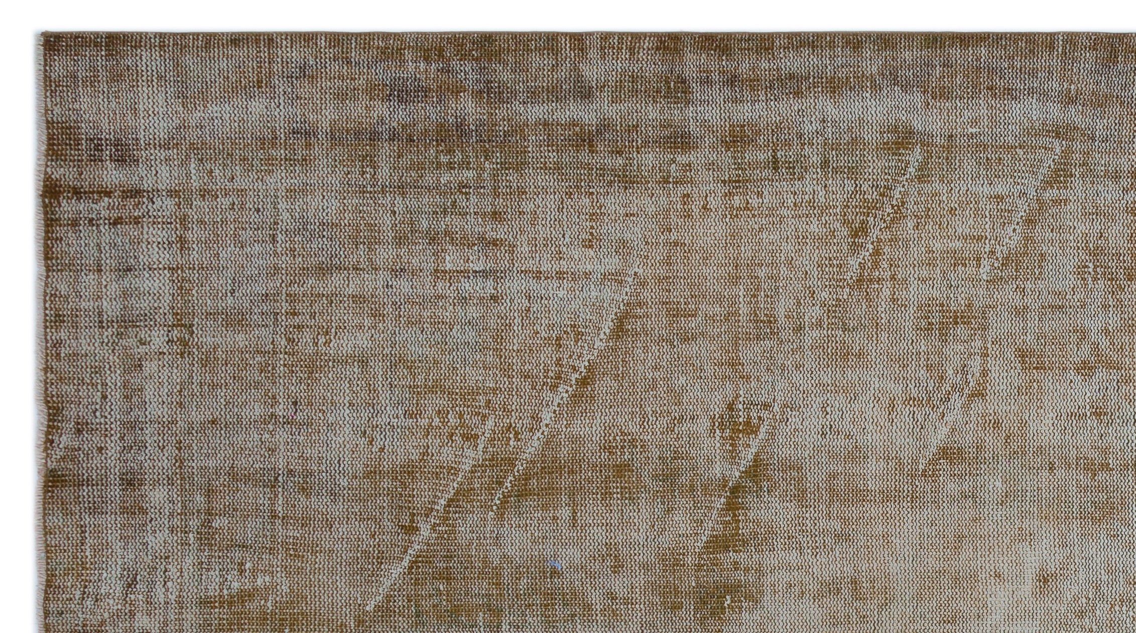 Atina Brown Vintage Wool Handmade Area Rug 6'0" x 9'2"
