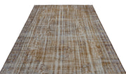 Atina Brown Vintage Wool Handmade Area Rug 6'2" x 8'6"