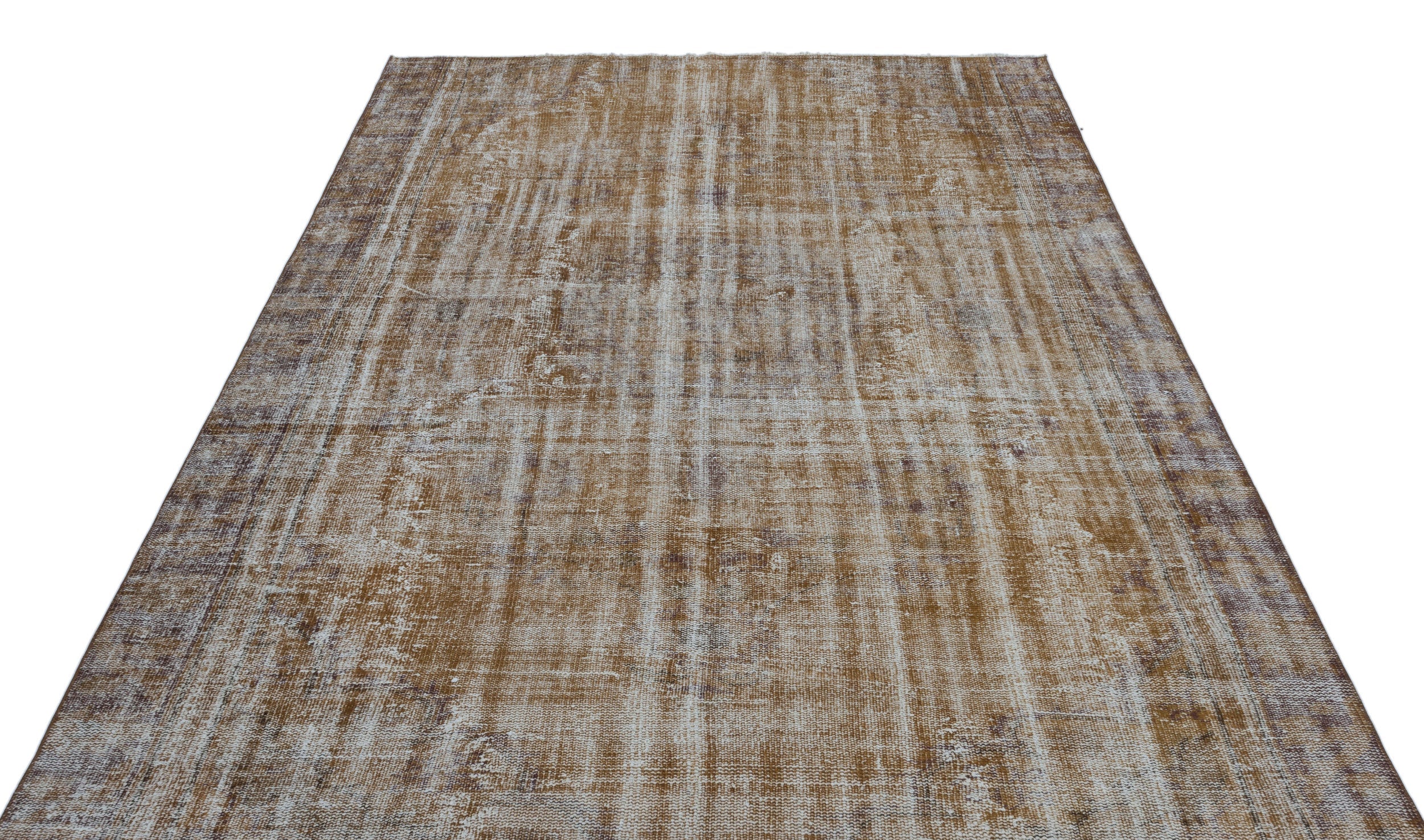 Atina Brown Vintage Wool Handmade Area Rug 6'2" x 8'6"