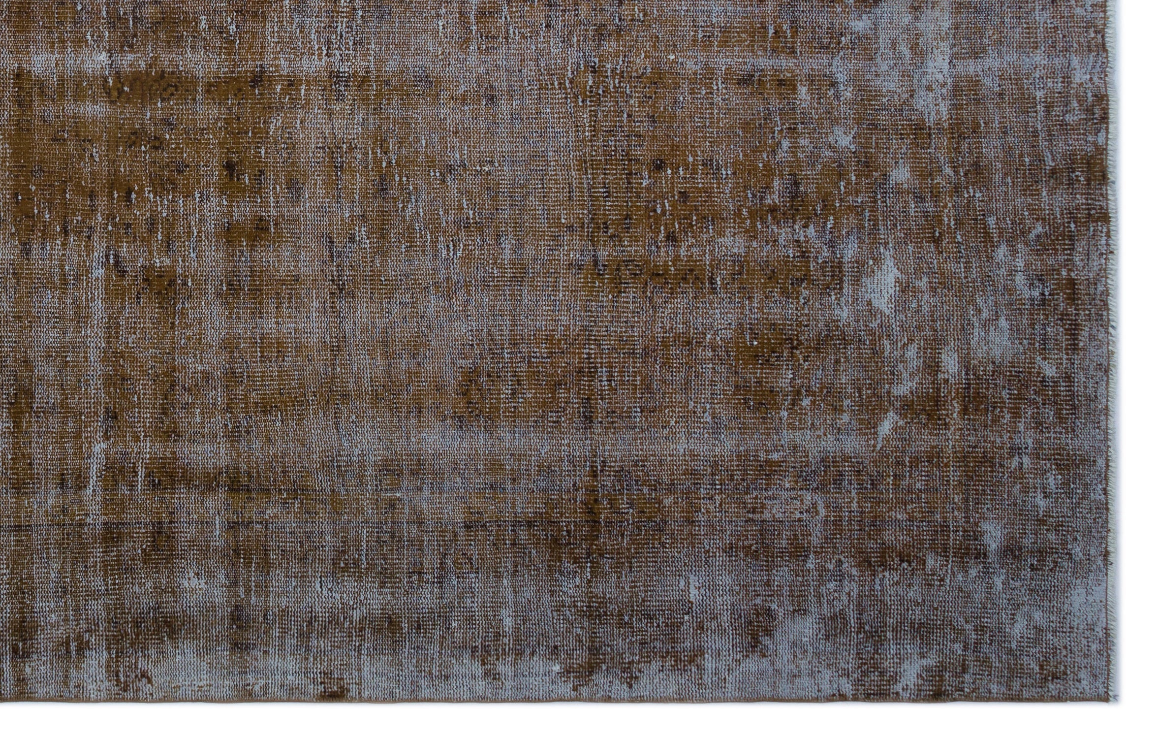 Atina Brown Vintage Wool Handmade Area Rug 6'8" x 10'4"