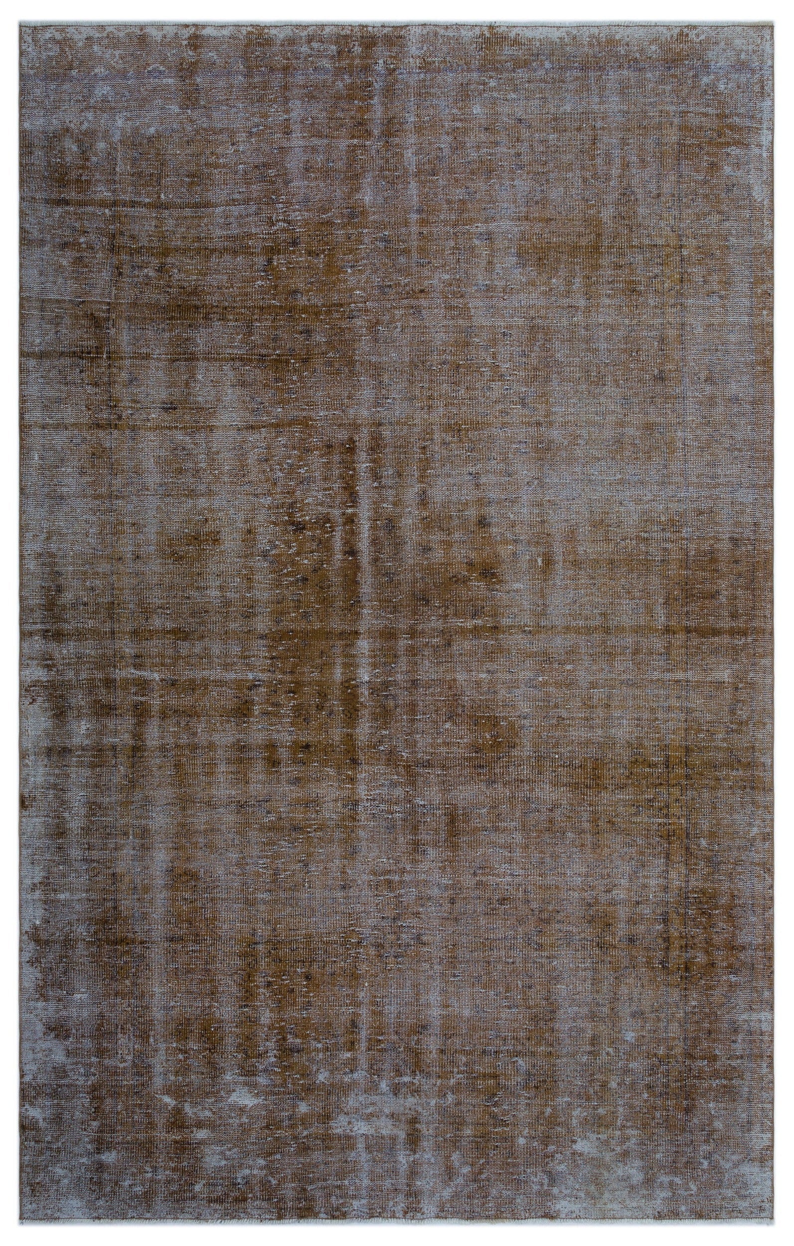 Atina Brown Vintage Wool Handmade Area Rug 6'8" x 10'4"
