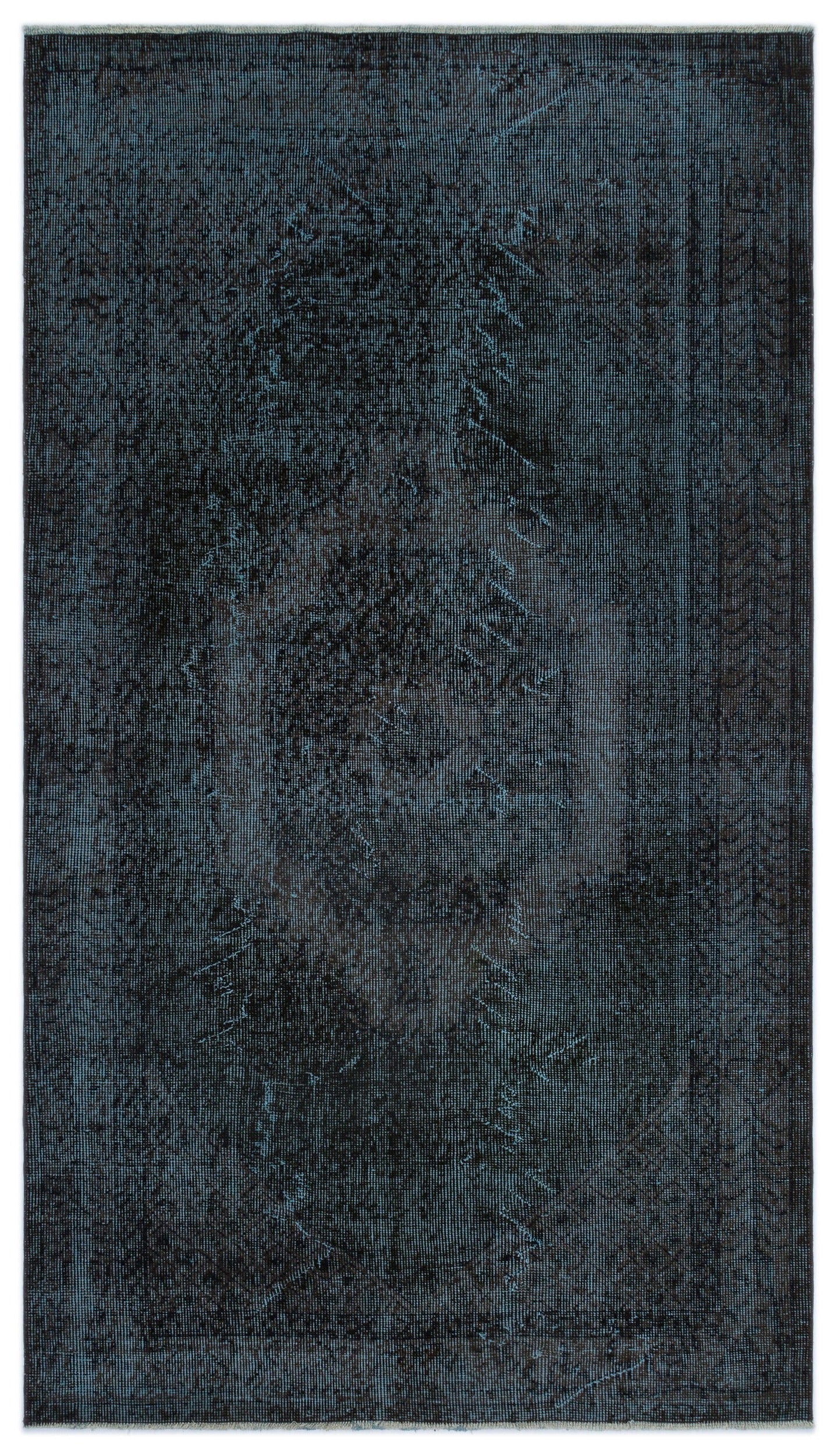 Atina Black Vintage Wool Handmade Area Rug 3'10" x 6'9"