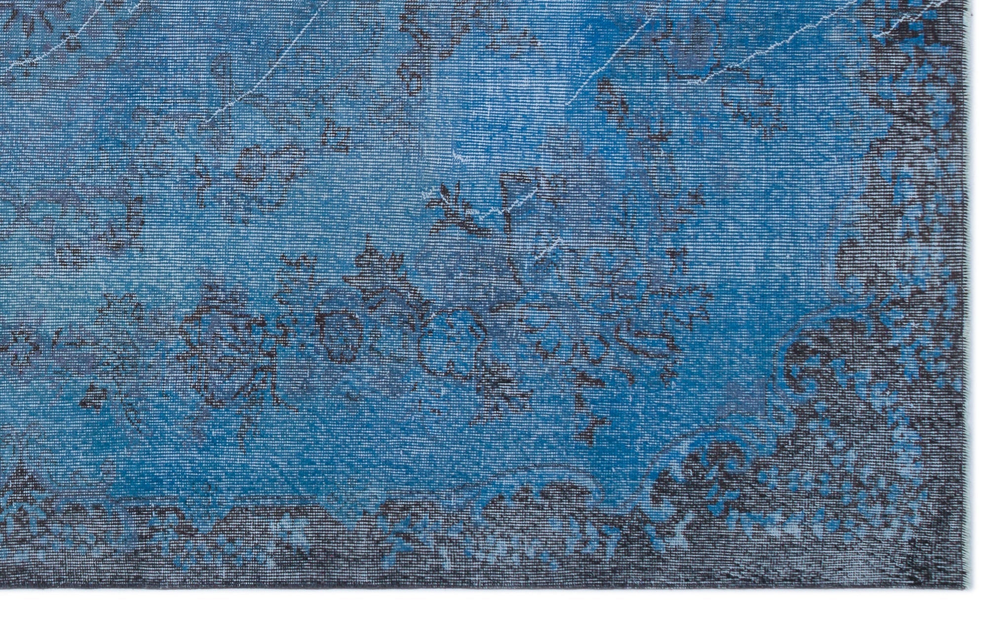 Atina Blue Vintage Wool Handmade Area Rug 5'9" x 9'5"