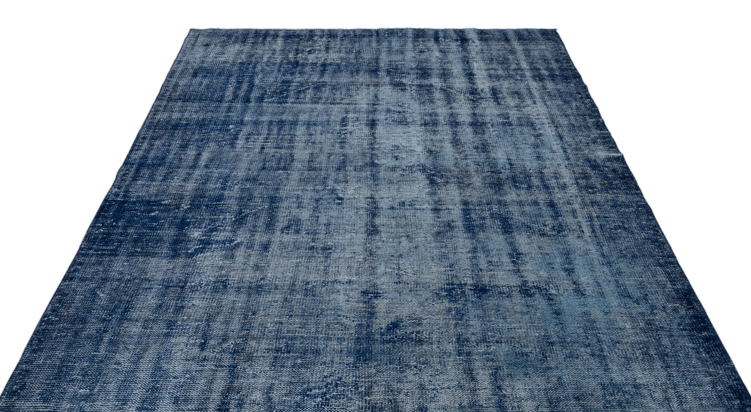 Atina Blue Vintage Wool Handmade Area Rug 5'11" x 9'3"