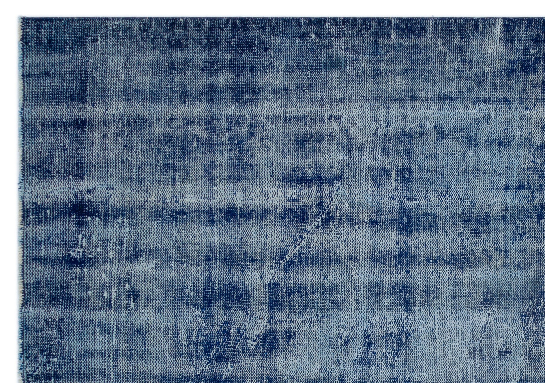 Atina Blue Vintage Wool Handmade Area Rug 5'11" x 9'3"