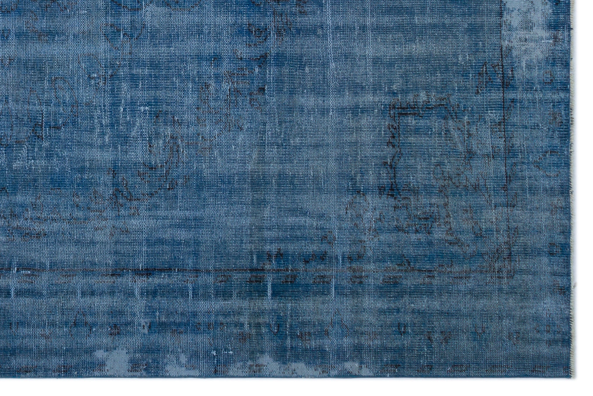 Atina Blue Vintage Wool Handmade Area Rug 6'3" x 9'5"