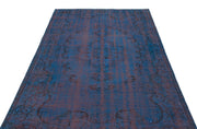 Atina Blue Vintage Wool Handmade Area Rug 4'11" x 7'10"