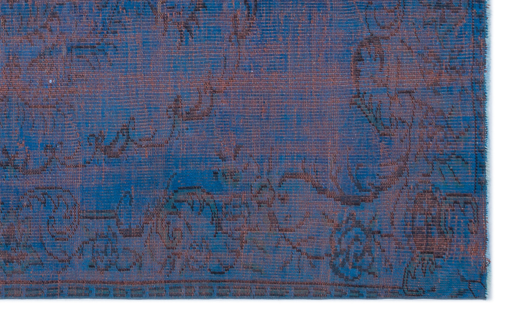 Atina Blue Vintage Wool Handmade Area Rug 4'11" x 7'10"