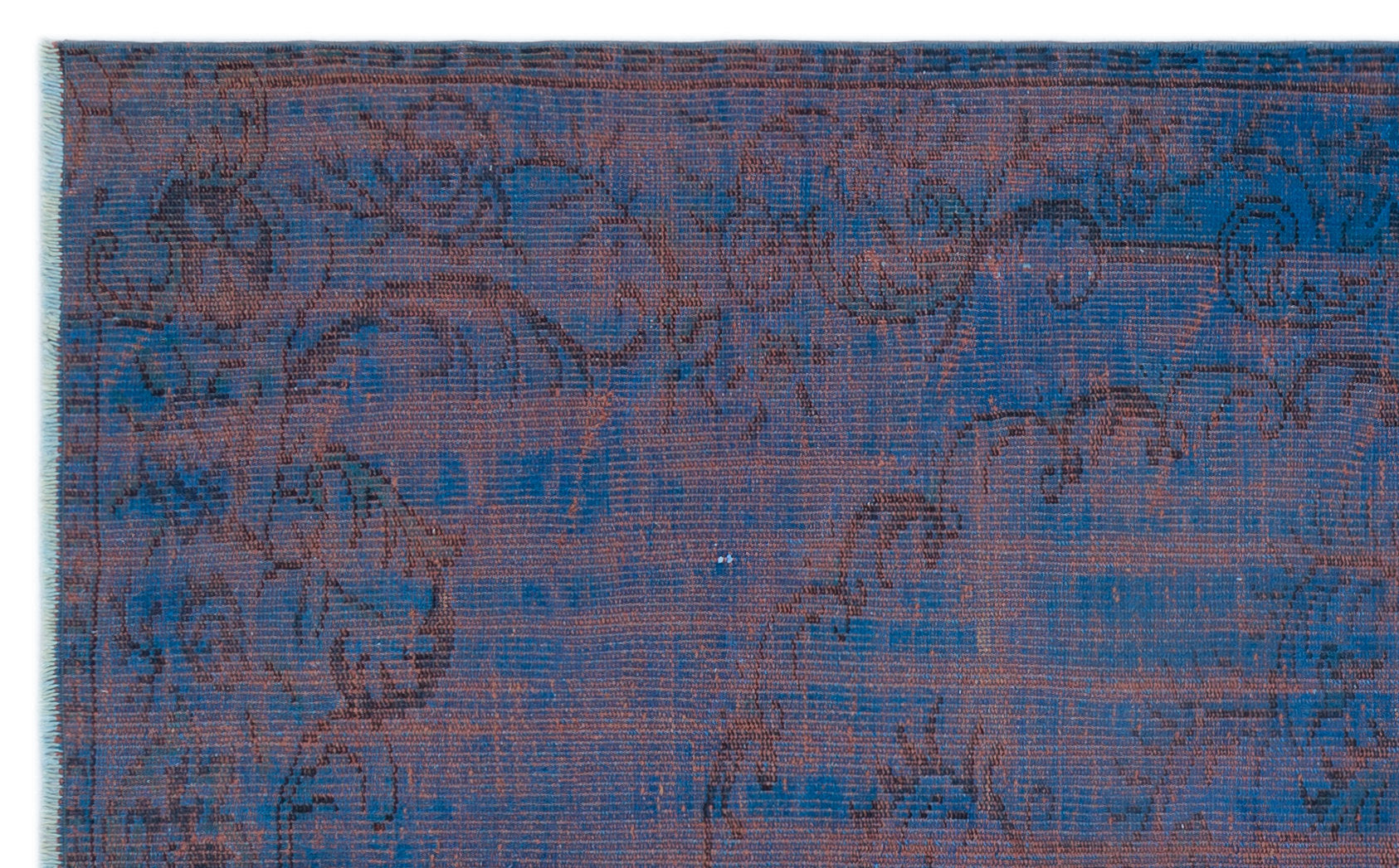 Atina Blue Vintage Wool Handmade Area Rug 4'11" x 7'10"