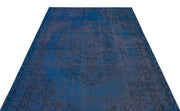 Atina Blue Vintage Wool Handmade Area Rug 5'5" x 9'3"