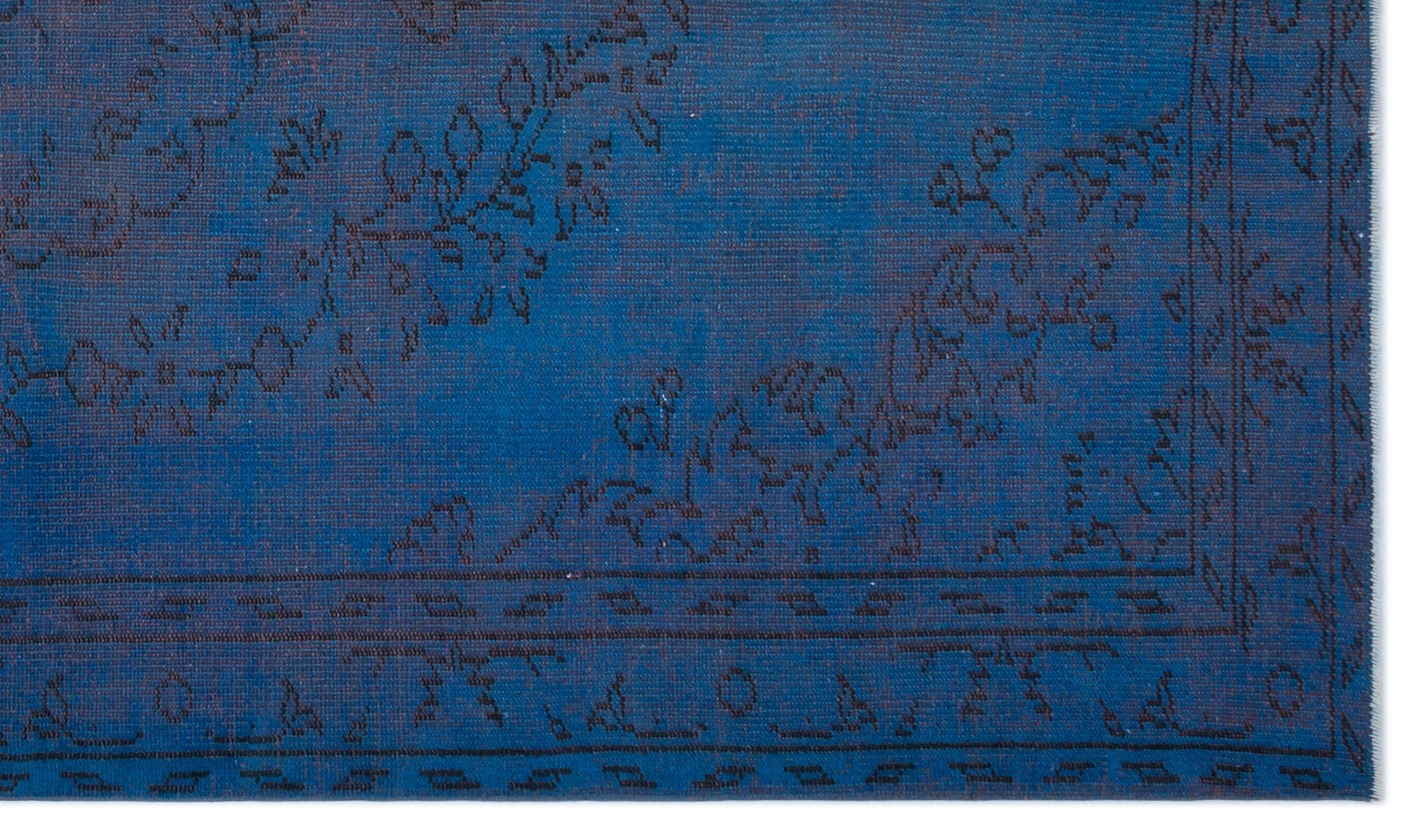 Atina Blue Vintage Wool Handmade Area Rug 5'5" x 9'3"