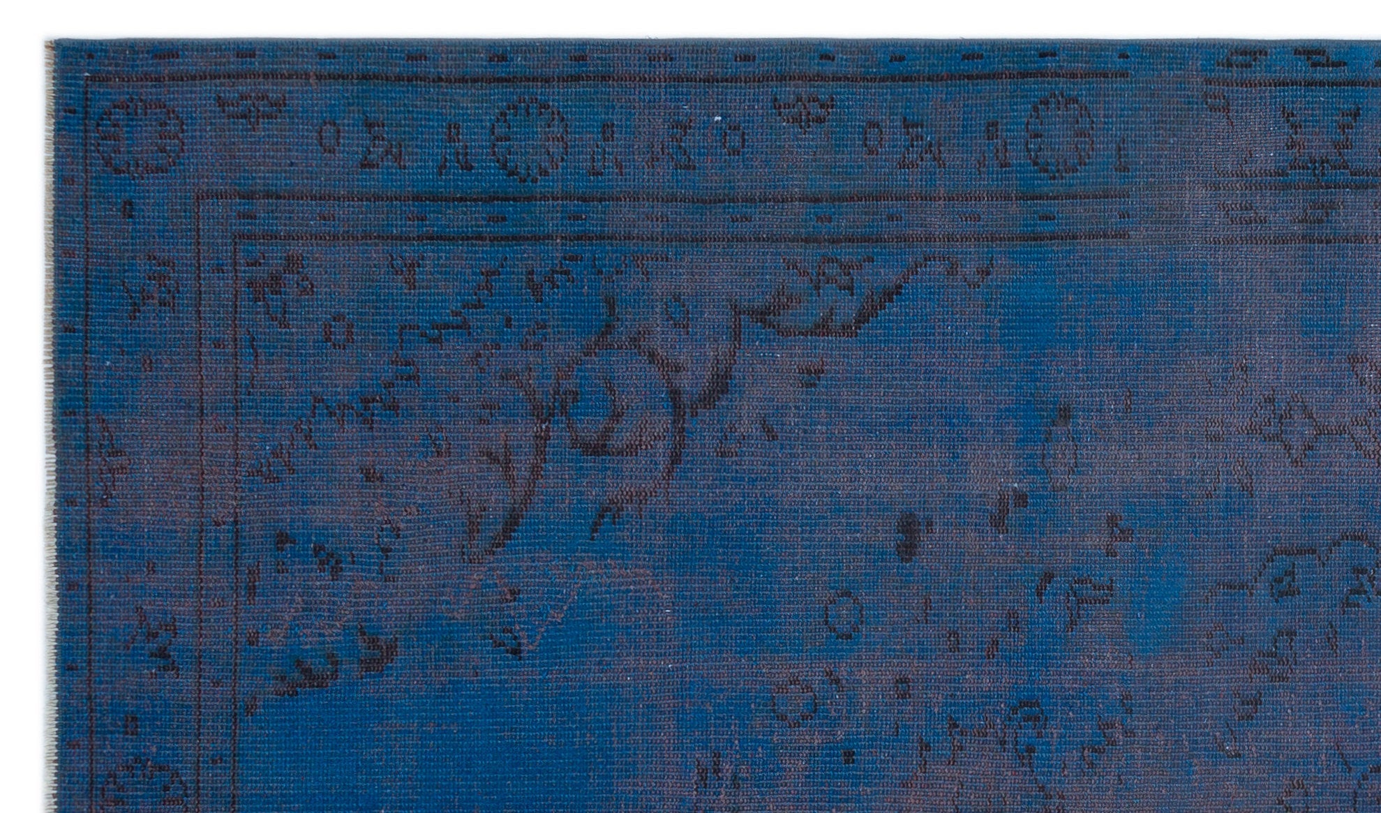 Atina Blue Vintage Wool Handmade Area Rug 5'5" x 9'3"