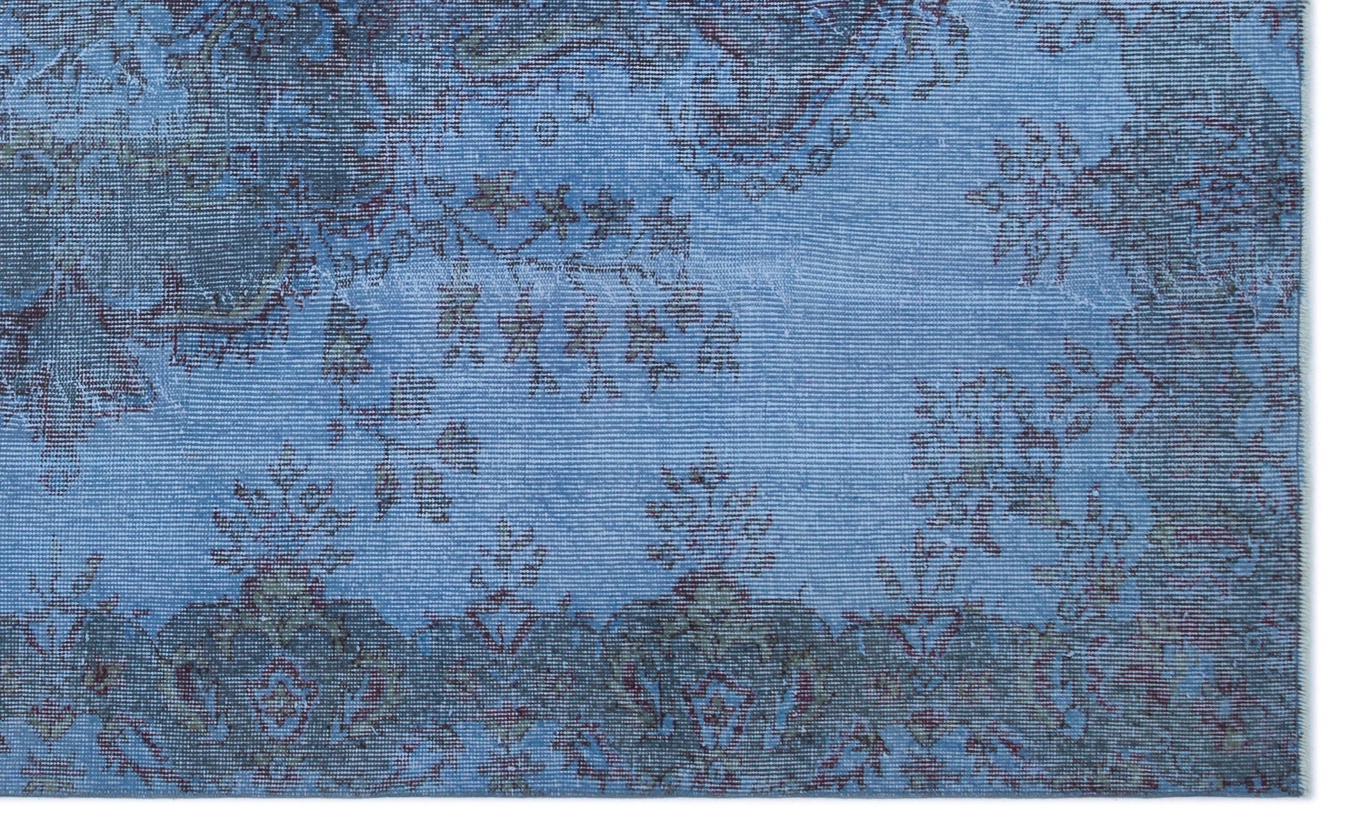 Atina Blue Vintage Wool Handmade Area Rug 5'6" x 9'0"