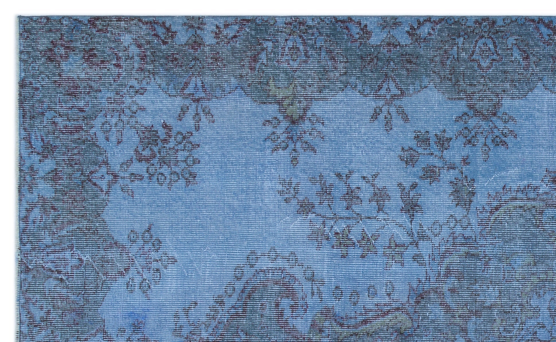 Atina Blue Vintage Wool Handmade Area Rug 5'6" x 9'0"